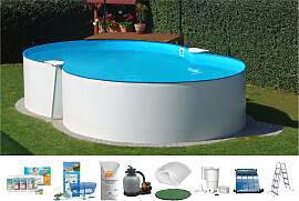 Achtformpool CLEAR POOL, weiß, B:300cm H:120cm