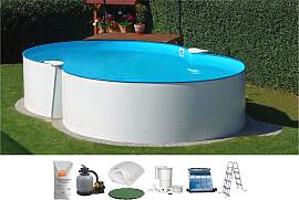 Achtformpool CLEAR POOL, weiß, B:350cm H:120cm