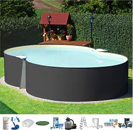 Achtformpool KONIFERA "PALMA 2", grau