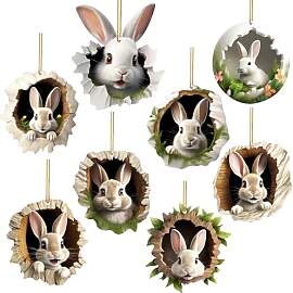 Acryl Osterhasen zum Aufhängen,2D Osterschmuck