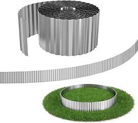 ACXIN 18cm Hoch Verzinktes Metall Rasenkante,