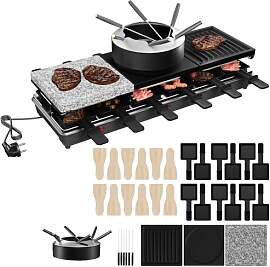 ACXIN 3-in-1 Raclette-Grill & Fondue-Set für