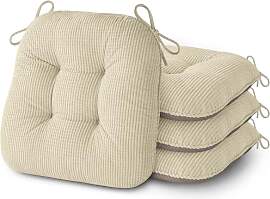 AddGrace Sitzkissen für Esszimmerstühle 4er Set