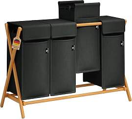 AdelDream 200L Wäschekorb mit 4 Fächern –