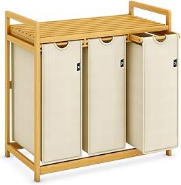 AdelDream Wäschekorb 150L 3 Fächer Regale