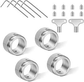 Adiwo 4 Stück Edelstahl Heizungsventil Adapter