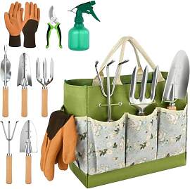 Adiwo Gartenwerkzeug Set, 9 Stück Garten Hand