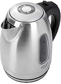 Adler AD 1223 Wasserkocher 1,7 L, silber/schwarz