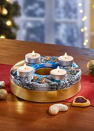 Adventskranz-Gebäckdose, Bunt, Größe