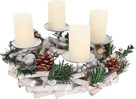 Adventskranz HWC-M12, Adventsgesteck Tischkranz