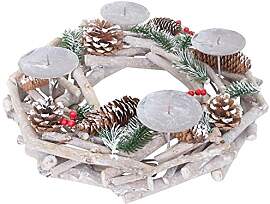 Adventskranz rund-AM, Weihnachtsdeko Tischkranz,