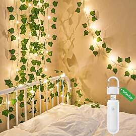 AebeChun Efeu Lichterkette - 2M Efeu Künstlich 20 