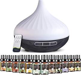 AESHORY 500ml Aroma Diffuser Mit 12 x 5ml