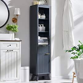 AetherWood Badezimmerschrank Hochschrank Schmal