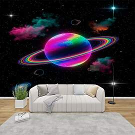 AevuCub Tapete Planet, Fototapete Neon Galaxie