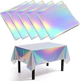 AFEPHE 5 Stück Bunt Glitzer Tischdecke, 137 ×