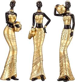 Afrikanische Kunstskulpturen, Vintage-Statuen für 