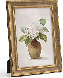 Afuly A4 Bilderrahmen 21x30 Vintage Holz Gold