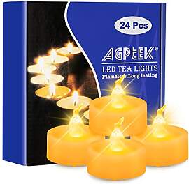 AGPTEK LED Kerzen mit Timer, 24er Pack