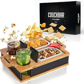 AH® Couchbar Snackbox mit Leuchteffekt – Bambus 