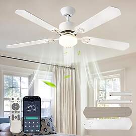 AHRHSM Deckenventilator mit Beleuchtung 106 cm,