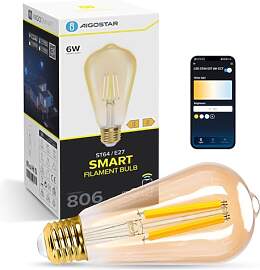Aigostar Alexa Glühbirne E27 Edison Glühbirne 6W 