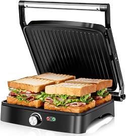 Aigostar Calore Kontaktgrill, Sandwichmaker 1800W, 