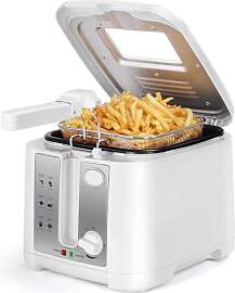 Aigostar Fritteuse mit öl 1650W, Fritteuse 2.5L