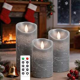 AiiBowy Led Kerzen [3er Set] Flammenlose Kerze