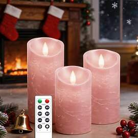 AiiBowy Led Kerzen [3er Set] Flammenlose Kerze