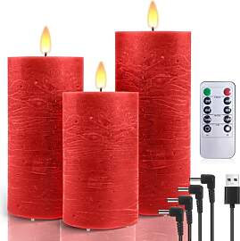 AiiBowy LED Kerzen Aufladbar USB Echtwachs