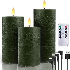 AiiBowy LED Kerzen Aufladbar USB Echtwachs