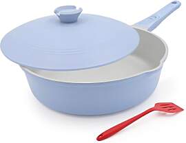 AIKENBBKK Pfanne 24 cm mit Aluminiumdeckel,