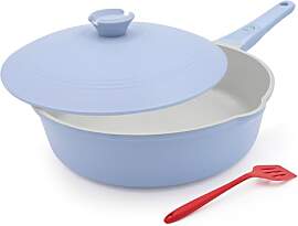 AIKENBBKK Pfanne 28 cm mit Aluminiumdeckel,