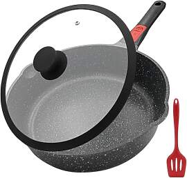 AIKENBBKK Pfanne mit Deckel Antihaft Bratpfanne 28 