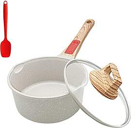 AIKENBBKK Stielkasserolle 16 cm mit Deckel, 1.5L