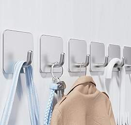 Aikzik Handtuchhalter ohne Bohren, 6er Set,