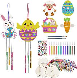 Ainiv 12 Stück Ostern Basteln, Ostern Windspiel