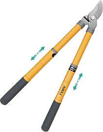 AIRAJ Teleskop Bypass Astschere 42-61cm,