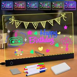 AIRUEEK LED Tafel Kinder,Schreibtafel kinder,30x20 