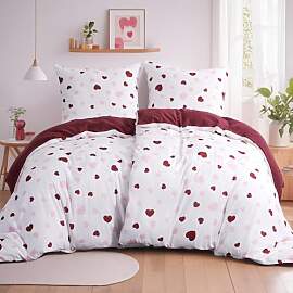 Aisbo Bettwäsche 135x200 4teilig Bettdeckenbezug