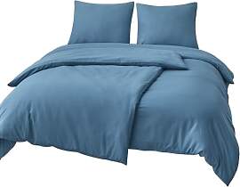 Aisbo Bettwäsche 135x200 4teilig Blau -