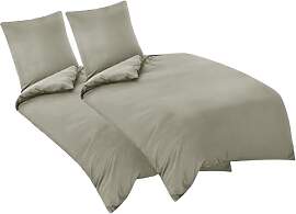 Aisbo Bettwäsche 135x200 4teilig Taupe -