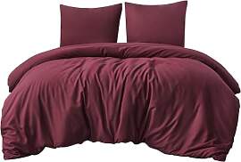 Aisbo Bettwäsche 200x220 3teilig Rot - Mikrofaser 