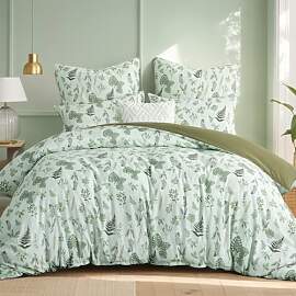 Aisbo Bettwäsche 200x220 Blumen Bettbezug -