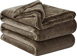 Aisbo Kuscheldecke Flauschig Decke Braun -