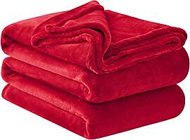 Aisbo Kuscheldecke Flauschig Decke Rot -