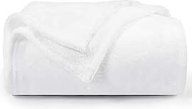 Aisbo Kuscheldecke Flauschig Decke Weiß -