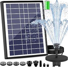 AISITIN 6,5W Solar Springbrunnen für Außen,