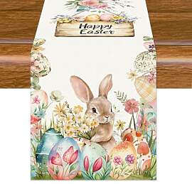 Aitsite Tischläufer Ostern, Kaninchen Osterei